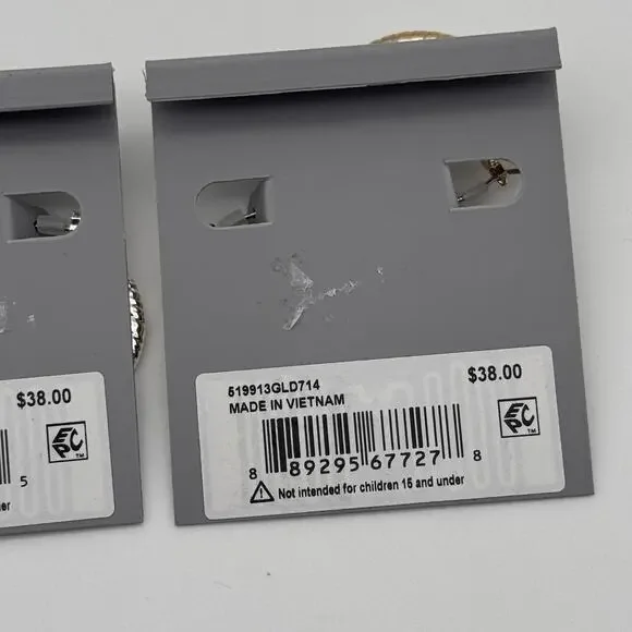 Robert Lee Morris Hoop Earrings Set of 2 Pairs Silver Gold Tone Textured NEW - Picture 8 of 9